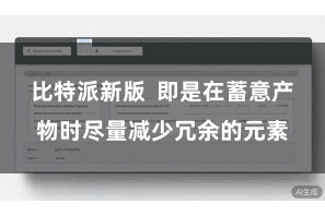 比特派新版  即是在蓄意产物时尽量减少冗余的元素